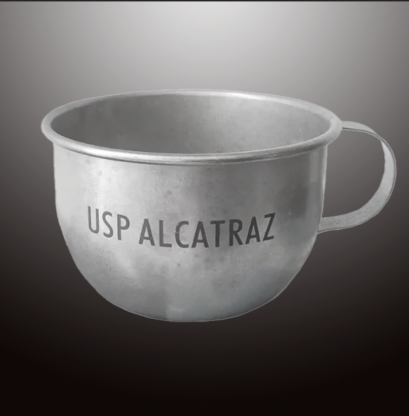 Stainless steel US Penitentiary Alcatraz replica inmate cup