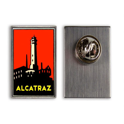 Alcatraz pin with artwork by Michael Schwab